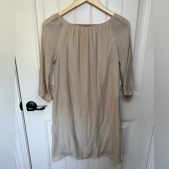 Indigo Rose Boho dress with sleeve detail and gold accent - Picture 4 of 6